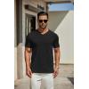 imageCOOFANDY Mens T Shirts Short Sleeve Classic V Neck TShirt Casual Summer Basic Tee ShirtAblack