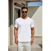 imageCOOFANDY Mens T Shirts Short Sleeve Classic V Neck TShirt Casual Summer Basic Tee ShirtAwhite