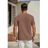 imageCOOFANDY Mens T Shirts Short Sleeve Classic V Neck TShirt Casual Summer Basic Tee ShirtBrown