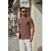 imageCOOFANDY Mens T Shirts Short Sleeve Classic V Neck TShirt Casual Summer Basic Tee ShirtBrown