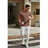 imageCOOFANDY Mens T Shirts Short Sleeve Classic V Neck TShirt Casual Summer Basic Tee ShirtBrown
