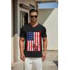 imageCOOFANDY Mens T Shirts Short Sleeve Classic V Neck TShirt Casual Summer Basic Tee ShirtYblack American Flag
