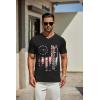 imageCOOFANDY Mens T Shirts Short Sleeve Classic V Neck TShirt Casual Summer Basic Tee ShirtYblack Independence Flag