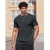 imageCOOFANDY Mens T Shirts Short Sleeve Heavyweight Tshirt Casual Crew Neck Tee Shirts for MenArmy Green