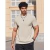 imageCOOFANDY Mens T Shirts Short Sleeve Heavyweight Tshirt Casual Crew Neck Tee Shirts for MenBeige