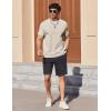imageCOOFANDY Mens T Shirts Short Sleeve Heavyweight Tshirt Casual Crew Neck Tee Shirts for MenBeige