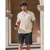 imageCOOFANDY Mens T Shirts Short Sleeve Heavyweight Tshirt Casual Crew Neck Tee Shirts for MenBeige