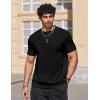 imageCOOFANDY Mens T Shirts Short Sleeve Heavyweight Tshirt Casual Crew Neck Tee Shirts for MenBlack