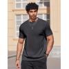 imageCOOFANDY Mens T Shirts Short Sleeve Heavyweight Tshirt Casual Crew Neck Tee Shirts for MenDark Grey