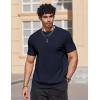 imageCOOFANDY Mens T Shirts Short Sleeve Heavyweight Tshirt Casual Crew Neck Tee Shirts for MenDeep Blue