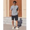 imageCOOFANDY Mens T Shirts Short Sleeve Heavyweight Tshirt Casual Crew Neck Tee Shirts for MenGrey