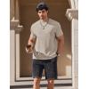 imageCOOFANDY Mens T Shirts Short Sleeve Heavyweight Tshirt Casual Crew Neck Tee Shirts for MenKhaki