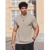 imageCOOFANDY Mens T Shirts Short Sleeve Heavyweight Tshirt Casual Crew Neck Tee Shirts for MenKhaki