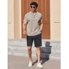 imageCOOFANDY Mens T Shirts Short Sleeve Heavyweight Tshirt Casual Crew Neck Tee Shirts for MenKhaki