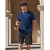 imageCOOFANDY Mens T Shirts Short Sleeve Heavyweight Tshirt Casual Crew Neck Tee Shirts for MenNavy Blue
