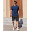 imageCOOFANDY Mens T Shirts Short Sleeve Heavyweight Tshirt Casual Crew Neck Tee Shirts for MenNavy Blue