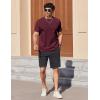 imageCOOFANDY Mens T Shirts Short Sleeve Heavyweight Tshirt Casual Crew Neck Tee Shirts for MenWine Red