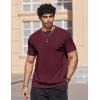 imageCOOFANDY Mens T Shirts Short Sleeve Heavyweight Tshirt Casual Crew Neck Tee Shirts for MenWine Red