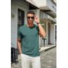 imageCOOFANDY Mens T Shirts Short Sleeve Soft Crew Neck Lightweight Tee Shirts Casual Summer Basic TopsGreen