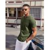 imageCOOFANDY Mens T Shirts V Neck 100 Cotton Short Sleeve Casual Summer Vintage Tee ShirtArmy Green