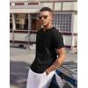 imageCOOFANDY Mens T Shirts V Neck 100 Cotton Short Sleeve Casual Summer Vintage Tee ShirtBlack