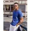 imageCOOFANDY Mens T Shirts V Neck 100 Cotton Short Sleeve Casual Summer Vintage Tee ShirtBlue