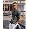 imageCOOFANDY Mens T Shirts V Neck 100 Cotton Short Sleeve Casual Summer Vintage Tee ShirtGrey