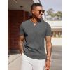 imageCOOFANDY Mens T Shirts V Neck 100 Cotton Short Sleeve Casual Summer Vintage Tee ShirtGrey