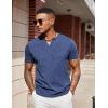 imageCOOFANDY Mens T Shirts V Neck 100 Cotton Short Sleeve Casual Summer Vintage Tee ShirtNavy Blue