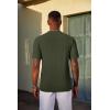 imageCOOFANDY Mens TShirt Short Sleeve Crew Neck Textured Shirts Classic Knit Pullover TeesArmy Green