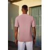 imageCOOFANDY Mens TShirt Short Sleeve Crew Neck Textured Shirts Classic Knit Pullover TeesPink