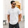 imageCOOFANDY Mens TShirts 100 Cotton Crewneck Short Sleeve Tees Casual Plain ShirtsAll White
