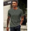 imageCOOFANDY Mens TShirts 100 Cotton Crewneck Short Sleeve Tees Casual Plain ShirtsArmy Green