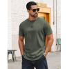 imageCOOFANDY Mens TShirts 100 Cotton Crewneck Short Sleeve Tees Casual Plain ShirtsArmy Green