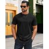 imageCOOFANDY Mens TShirts 100 Cotton Crewneck Short Sleeve Tees Casual Plain ShirtsBlack