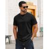 imageCOOFANDY Mens TShirts 100 Cotton Crewneck Short Sleeve Tees Casual Plain ShirtsBlack