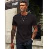 imageCOOFANDY Mens TShirts 100 Cotton Crewneck Short Sleeve Tees Casual Plain ShirtsBlack