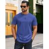 imageCOOFANDY Mens TShirts 100 Cotton Crewneck Short Sleeve Tees Casual Plain ShirtsBlue