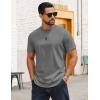 imageCOOFANDY Mens TShirts 100 Cotton Crewneck Short Sleeve Tees Casual Plain ShirtsDark Grey