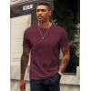 imageCOOFANDY Mens TShirts 100 Cotton Crewneck Short Sleeve Tees Casual Plain ShirtsDark Red