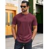 imageCOOFANDY Mens TShirts 100 Cotton Crewneck Short Sleeve Tees Casual Plain ShirtsDark Red
