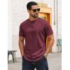 imageCOOFANDY Mens TShirts 100 Cotton Crewneck Short Sleeve Tees Casual Plain ShirtsDark Red