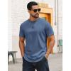imageCOOFANDY Mens TShirts 100 Cotton Crewneck Short Sleeve Tees Casual Plain ShirtsGrey Blue