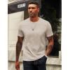 imageCOOFANDY Mens TShirts 100 Cotton Crewneck Short Sleeve Tees Casual Plain ShirtsLight Khaki