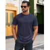 imageCOOFANDY Mens TShirts 100 Cotton Crewneck Short Sleeve Tees Casual Plain ShirtsNavy