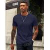 imageCOOFANDY Mens TShirts 100 Cotton Crewneck Short Sleeve Tees Casual Plain ShirtsNavy