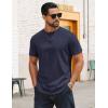 imageCOOFANDY Mens TShirts 100 Cotton Crewneck Short Sleeve Tees Casual Plain ShirtsNavy