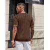 imageCOOFANDY Mens TShirts Short Sleeve Knit Shirt Crew Neck Sweater Fashion Casual Textured Pullover TeesBrown