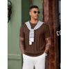 imageCOOFANDY Mens TShirts Short Sleeve Knit Shirt Crew Neck Sweater Fashion Casual Textured Pullover TeesBrown