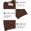 imageCOOFANDY Mens TShirts Short Sleeve Knit Shirt Crew Neck Sweater Fashion Casual Textured Pullover TeesBrown
